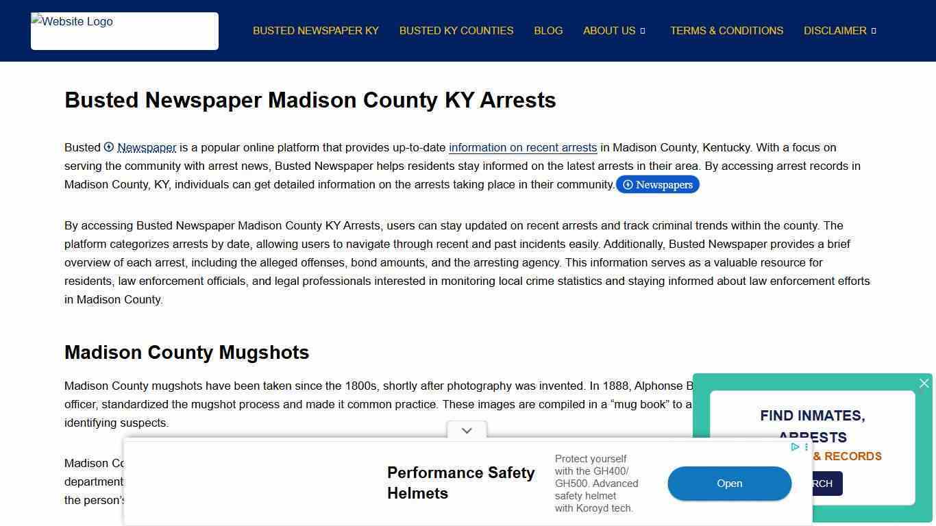 Busted Newspaper Madison County KY Arrests